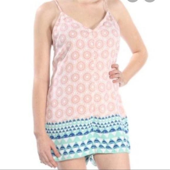 Free People Pink Sophia Shorts Romper Jumpsuit Small - Picture 1 of 10